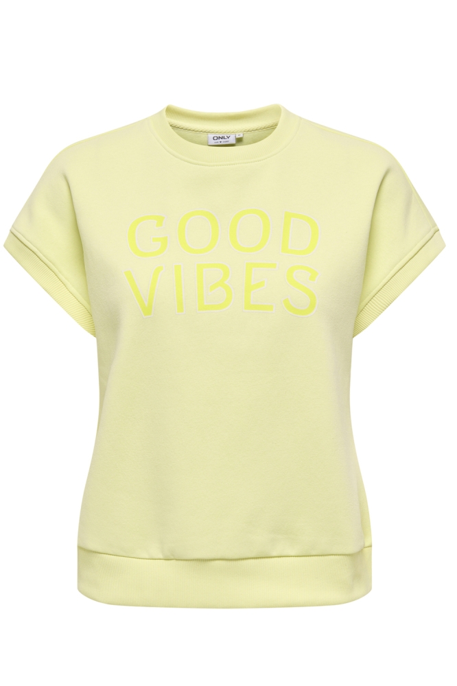ONLJULIETTE S/S CS SWT 15355426 WAX YELLOW/GOOD VIBES